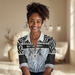 Botswana Personalized Women Casual Shirt African Zebra Skins Pattern - African Pride
