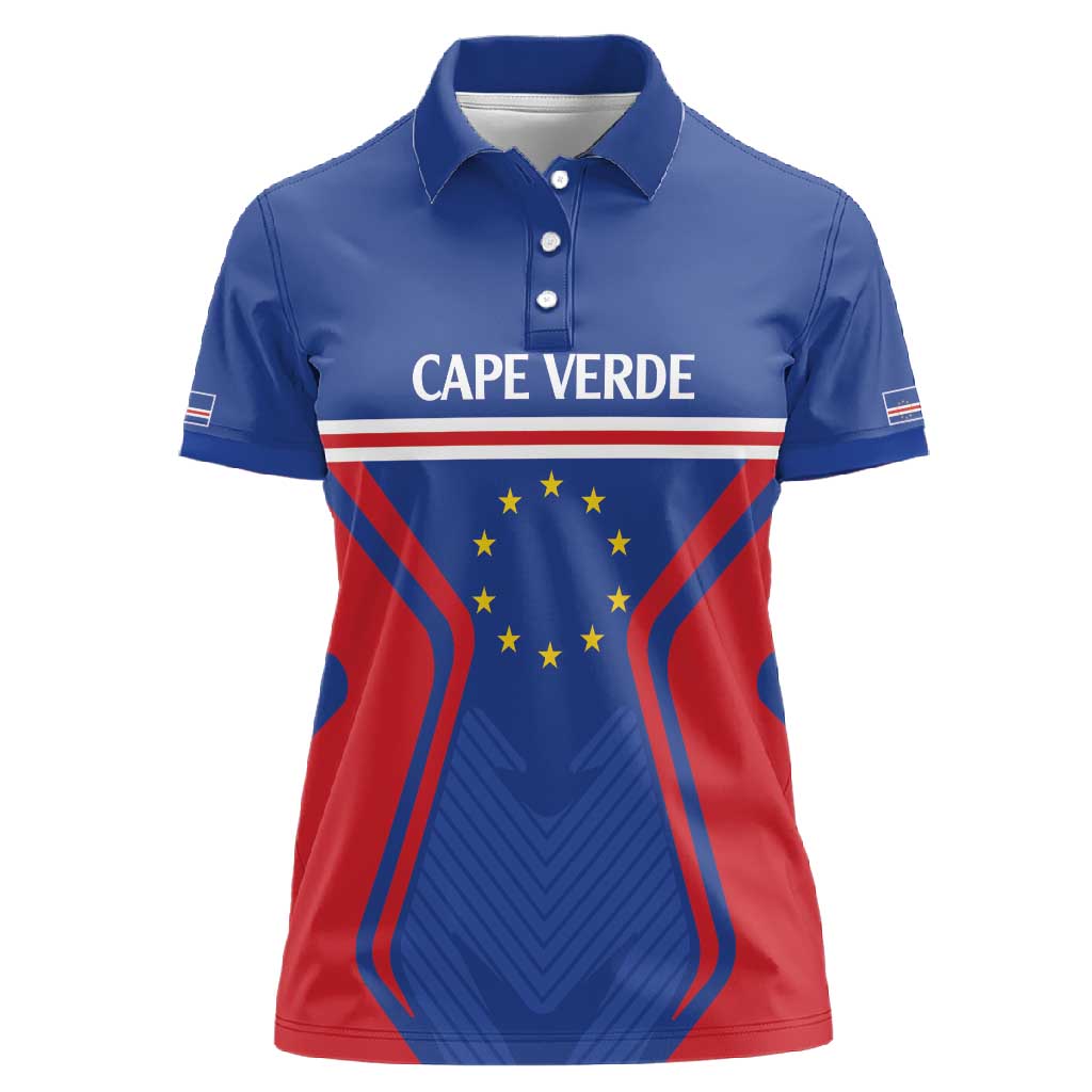 Custom Cape Verde Football Spirit Women Polo Shirt Est 1979 - African Pride