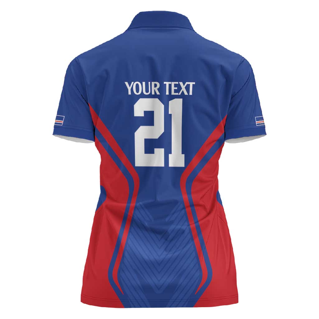 Custom Cape Verde Football Spirit Women Polo Shirt Est 1979 - African Pride