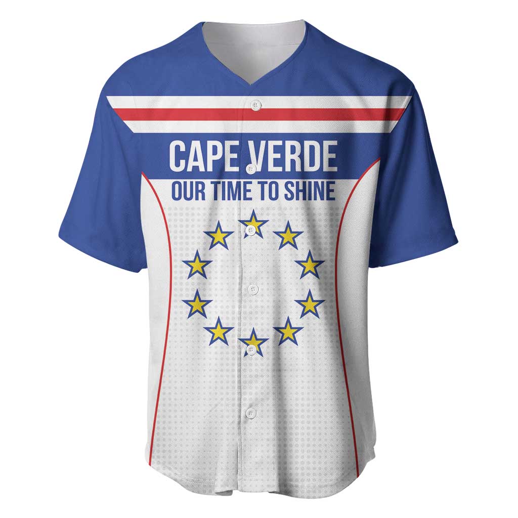 Custom Cape Verde Pride Baseball Jersey Blue Sharks Rising - African Pride