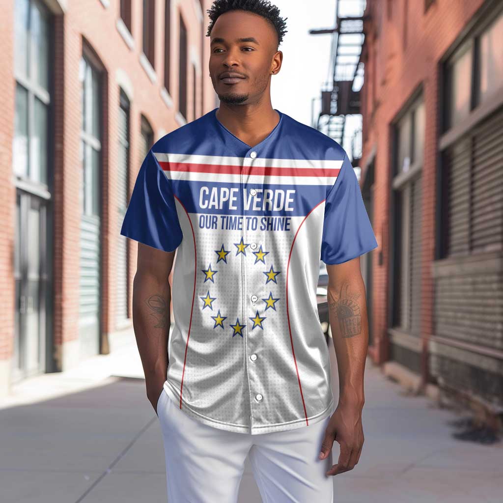 Custom Cape Verde Pride Baseball Jersey Blue Sharks Rising - African Pride
