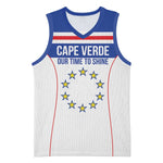 Custom Cape Verde Pride Basketball Jersey Blue Sharks Rising - African Pride