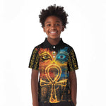 Eye of Ra and Eye of Horus Kid Polo Shirt Power and Magic Ancient Egyptian Mythology