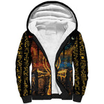 Eye of Ra and Eye of Horus Sherpa Hoodie Power and Magic Ancient Egyptian Mythology
