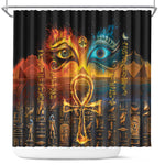 Eye of Ra and Eye of Horus Shower Curtain Power and Magic Ancient Egyptian Mythology