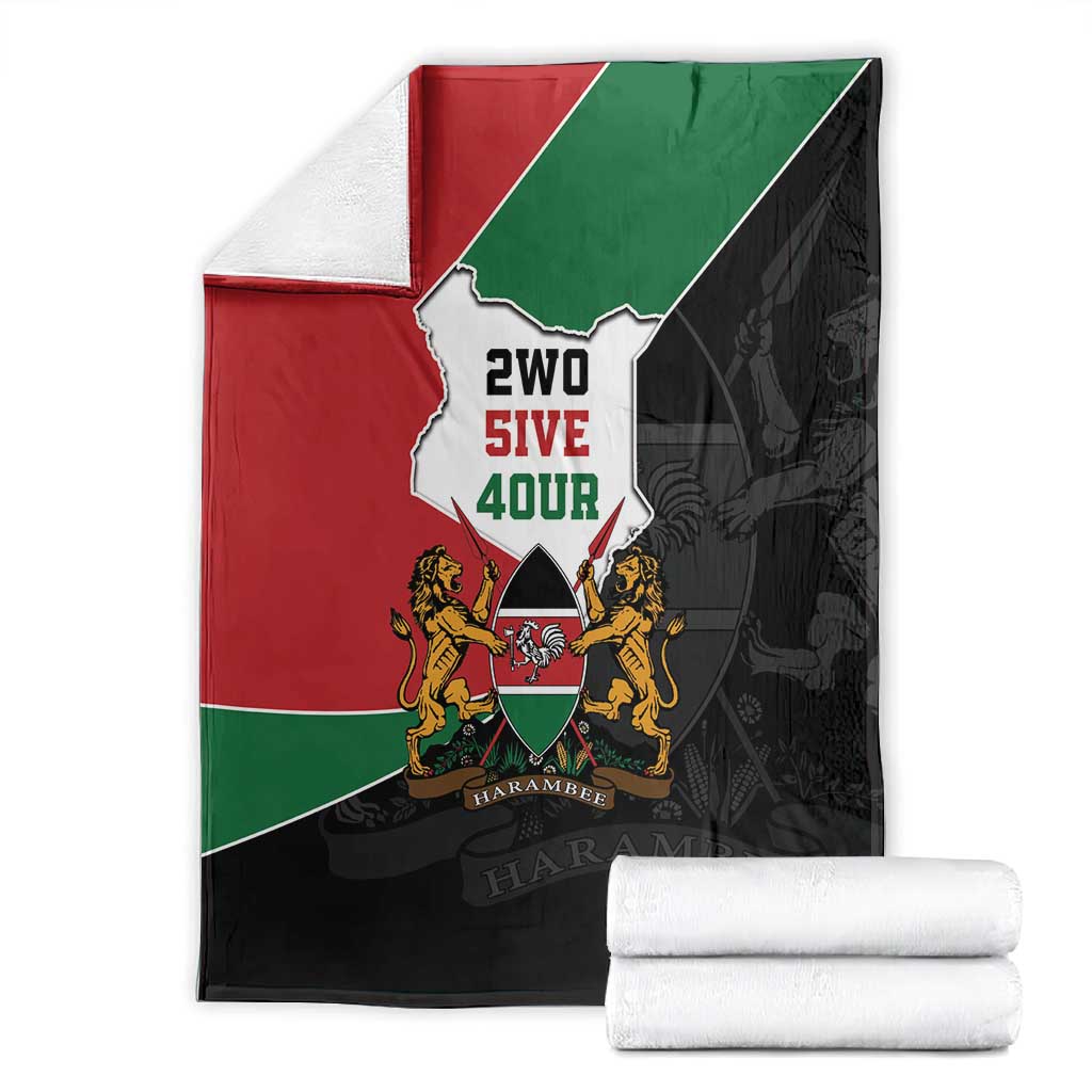 Kenya 254 Blanket Kenyan Flag Map Double Lion Shield - African Pride
