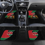 Kenya 254 Car Mats Kenyan Flag Map Double Lion Shield - African Pride