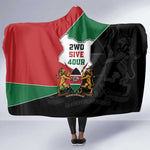 Kenya 254 Hooded Blanket Kenyan Flag Map Double Lion Shield - African Pride