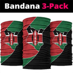 Kenya 254 Neck Gaiter Kenyan Flag Map Double Lion Shield - African Pride