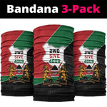 Kenya 254 Neck Gaiter Kenyan Flag Map Double Lion Shield LT9