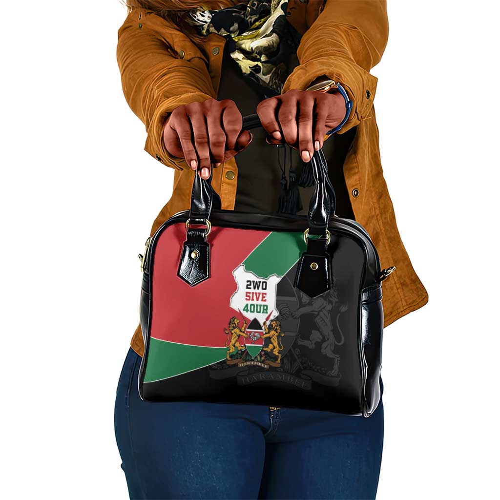 Kenya 254 Shoulder Handbag Kenyan Flag Map Double Lion Shield - African Pride