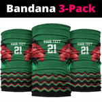 Custom Cricket Africa Kenya Neck Gaiter Green Lion Head Kenyan Pattern LT9