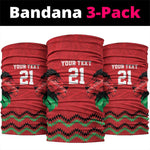 Custom Cricket Africa Kenya Neck Gaiter Red Lion Head Kenyan Pattern LT9