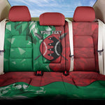 Personalized Kenya Maasai Shield Back Car Seat Cover Green Red Kenyan Lion Half Style - African Pride
