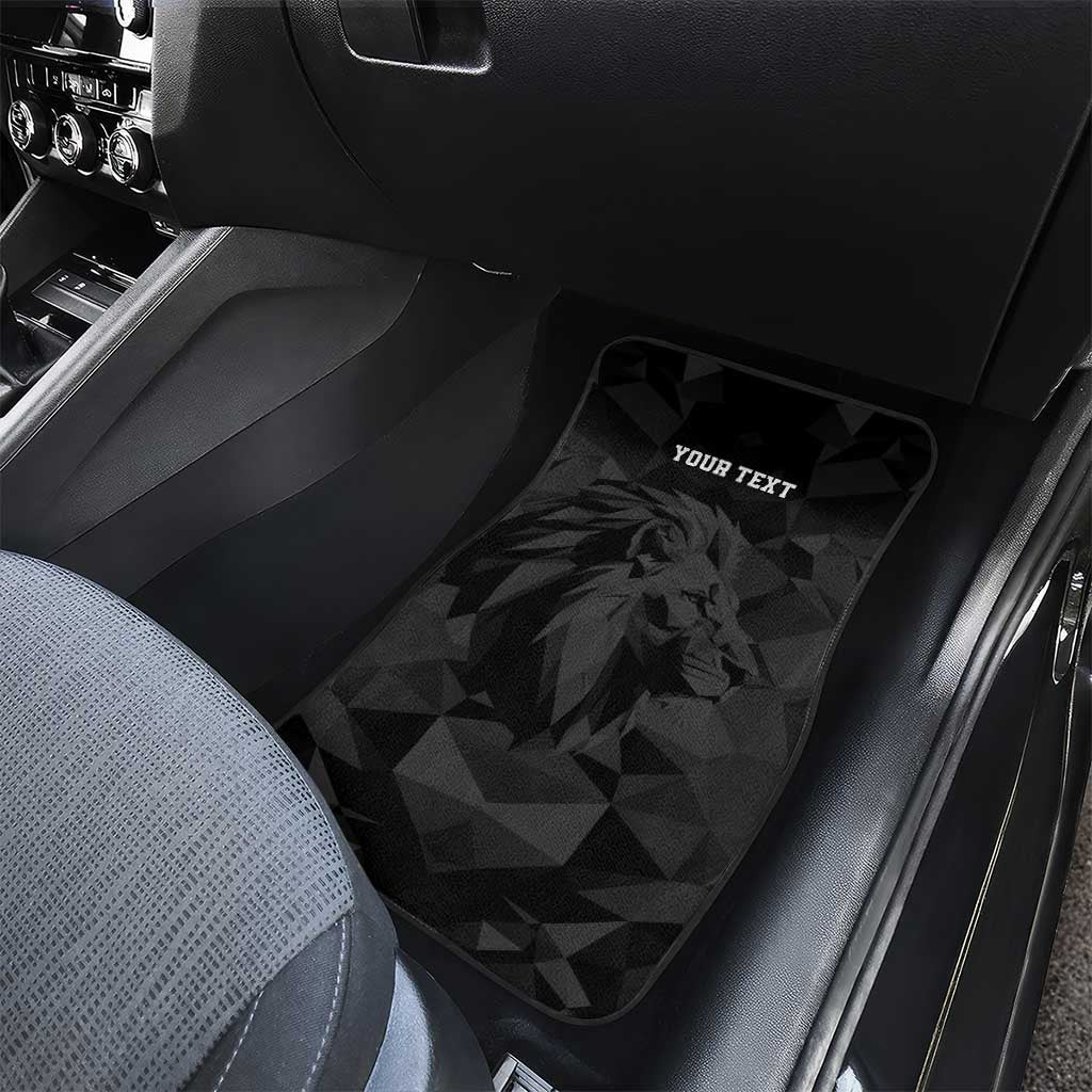 Personalized Kenya Maasai Shield Car Mats Green Red Kenyan Lion Half Style - African Pride