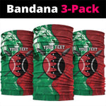 Personalized Kenya Maasai Shield Neck Gaiter Green Red Kenyan Lion Half Style LT9