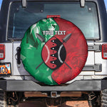 Personalized Kenya Maasai Shield Spare Tire Cover Green Red Kenyan Lion Half Style - African Pride