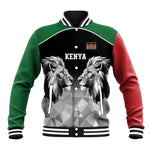 Custom Rugby Africa Kenya Baseball Jacket Black Kenyan 22-23 Motif - African Pride