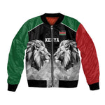 Custom Rugby Africa Kenya Bomber Jacket Black Kenyan 22-23 Motif - African Pride