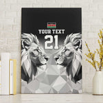 Custom Rugby Africa Kenya Canvas Wall Art Black Kenyan 22-23 Motif - African Pride