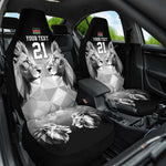 Custom Rugby Africa Kenya Car Seat Cover Black Kenyan 22-23 Motif - African Pride