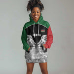 Custom Rugby Africa Kenya Hoodie Dress Black Kenyan 22-23 Motif - African Pride