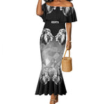 Custom Rugby Africa Kenya Mermaid Dress Black Kenyan 22-23 Motif - African Pride