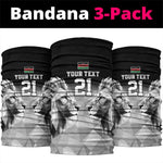 Custom Rugby Africa Kenya Neck Gaiter Black Kenyan 22-23 Motif LT9