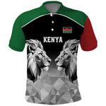 Custom Rugby Africa Kenya Polo Shirt Black Kenyan 22-23 Motif - African Pride