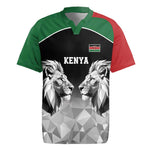 Custom Rugby Africa Kenya Rugby Jersey Black Kenyan 22-23 Motif - African Pride