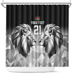 Custom Rugby Africa Kenya Shower Curtain Black Kenyan 22-23 Motif - African Pride