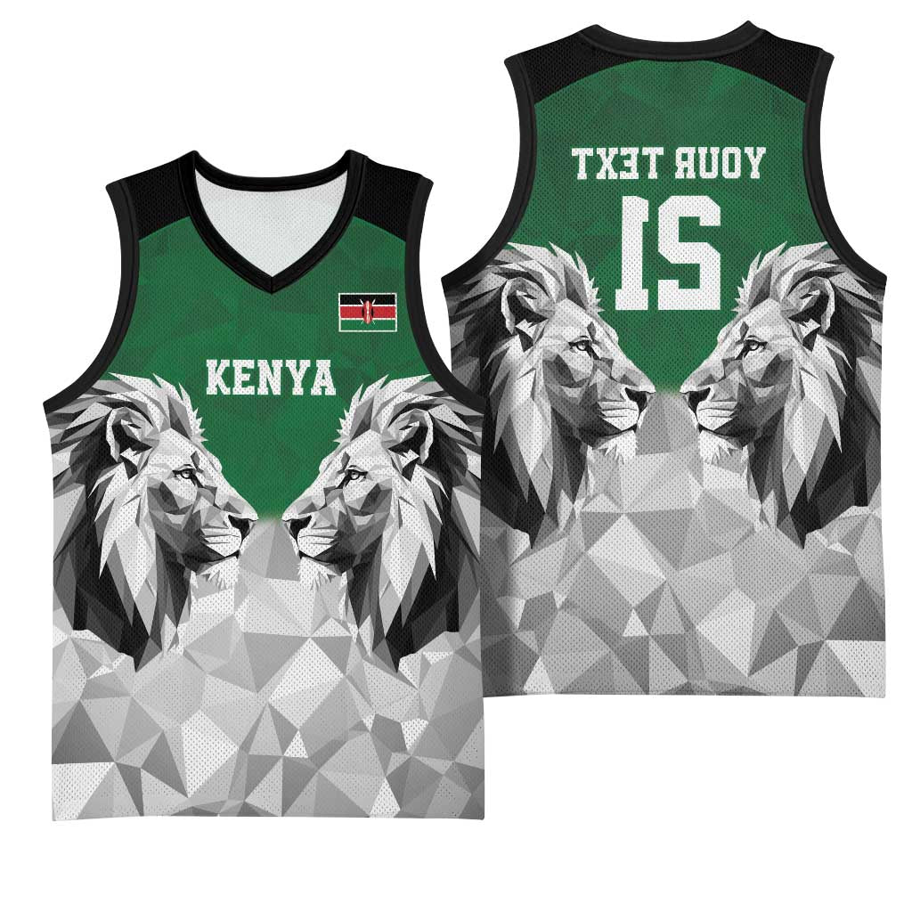 Custom Rugby Africa Kenya Basketball Jersey Green Kenyan 22-23 Motif - African Pride