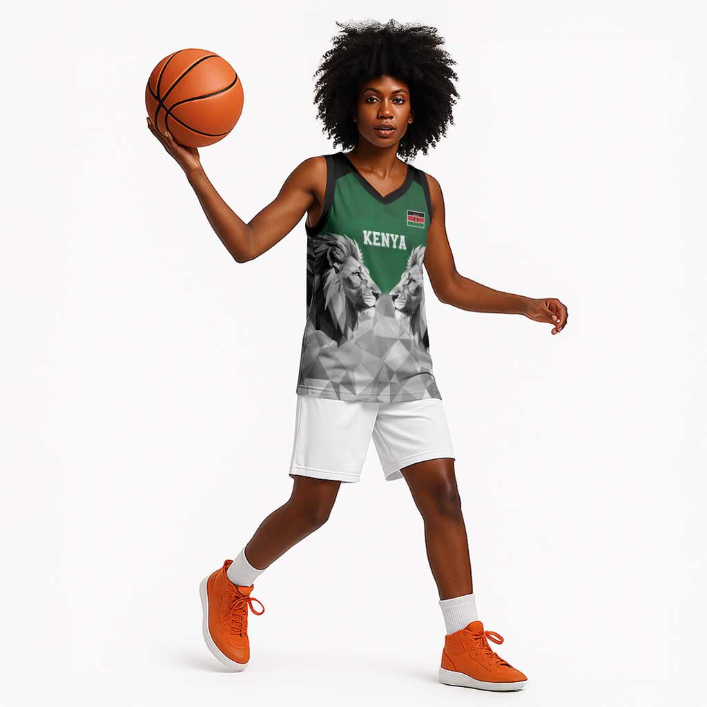 Custom Rugby Africa Kenya Basketball Jersey Green Kenyan 22-23 Motif - African Pride