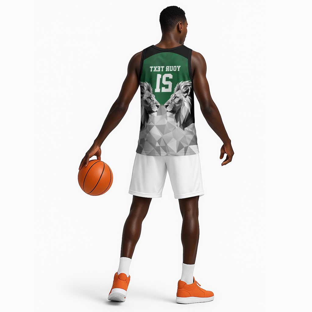 Custom Rugby Africa Kenya Basketball Jersey Green Kenyan 22-23 Motif - African Pride