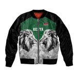 Custom Rugby Africa Kenya Bomber Jacket Green Kenyan 22-23 Motif - African Pride
