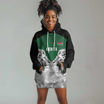 Custom Rugby Africa Kenya Hoodie Dress Green Kenyan 22-23 Motif - African Pride