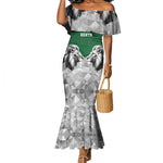 Custom Rugby Africa Kenya Mermaid Dress Green Kenyan 22-23 Motif - African Pride