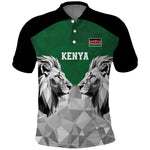 Custom Rugby Africa Kenya Polo Shirt Green Kenyan 22-23 Motif - African Pride