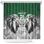 Custom Rugby Africa Kenya Shower Curtain Green Kenyan 22-23 Motif - African Pride