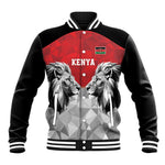 Custom Rugby Africa Kenya Baseball Jacket Red Kenyan 22-23 Motif - African Pride