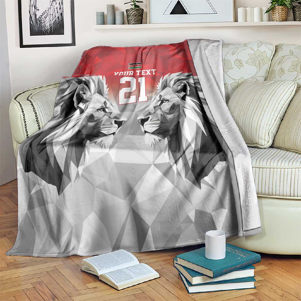 Custom Rugby Africa Kenya Blanket Red Kenyan 22-23 Motif - African Pride