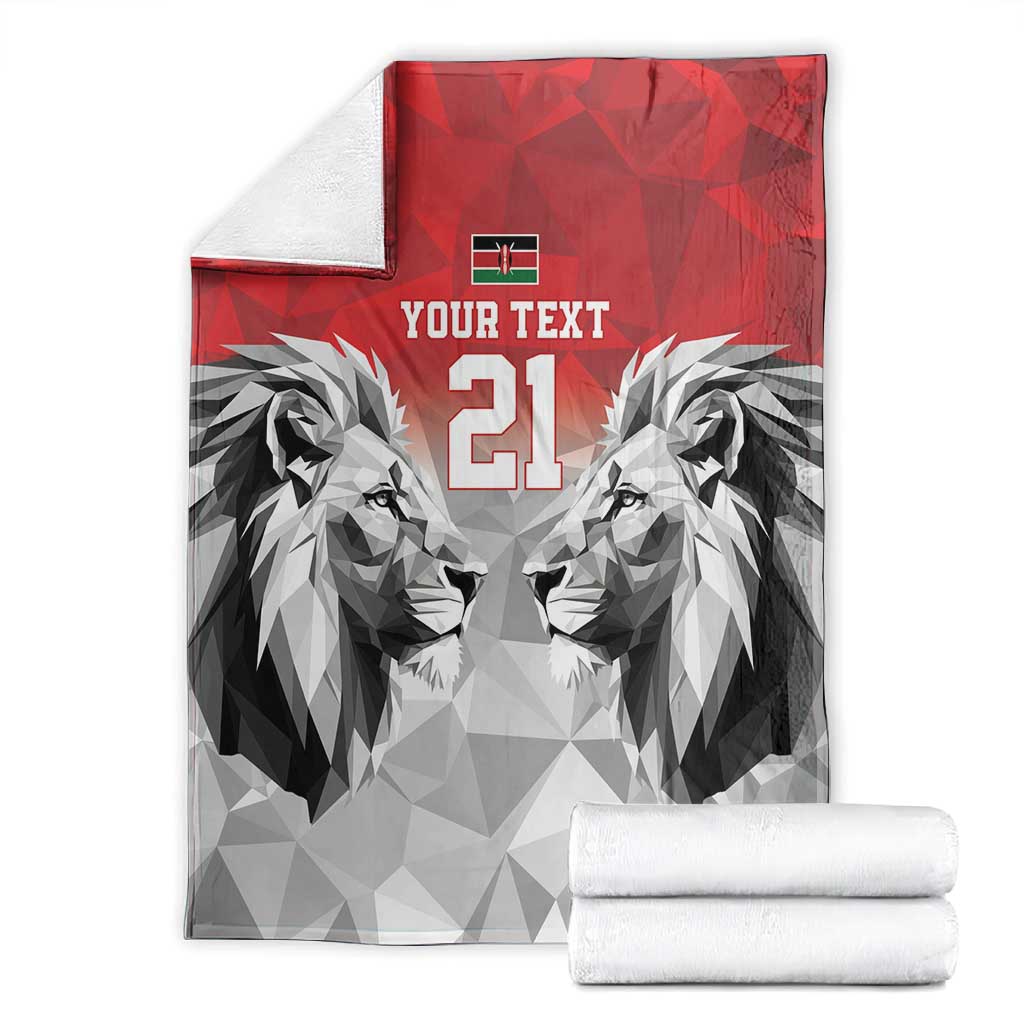 Custom Rugby Africa Kenya Blanket Red Kenyan 22-23 Motif - African Pride