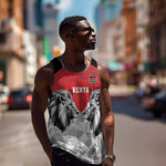 Custom Rugby Africa Kenya Men Tank Top Red Kenyan 22-23 Motif - African Pride