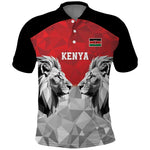 Custom Rugby Africa Kenya Polo Shirt Red Kenyan 22-23 Motif - African Pride