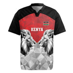 Custom Rugby Africa Kenya Rugby Jersey Red Kenyan 22-23 Motif - African Pride