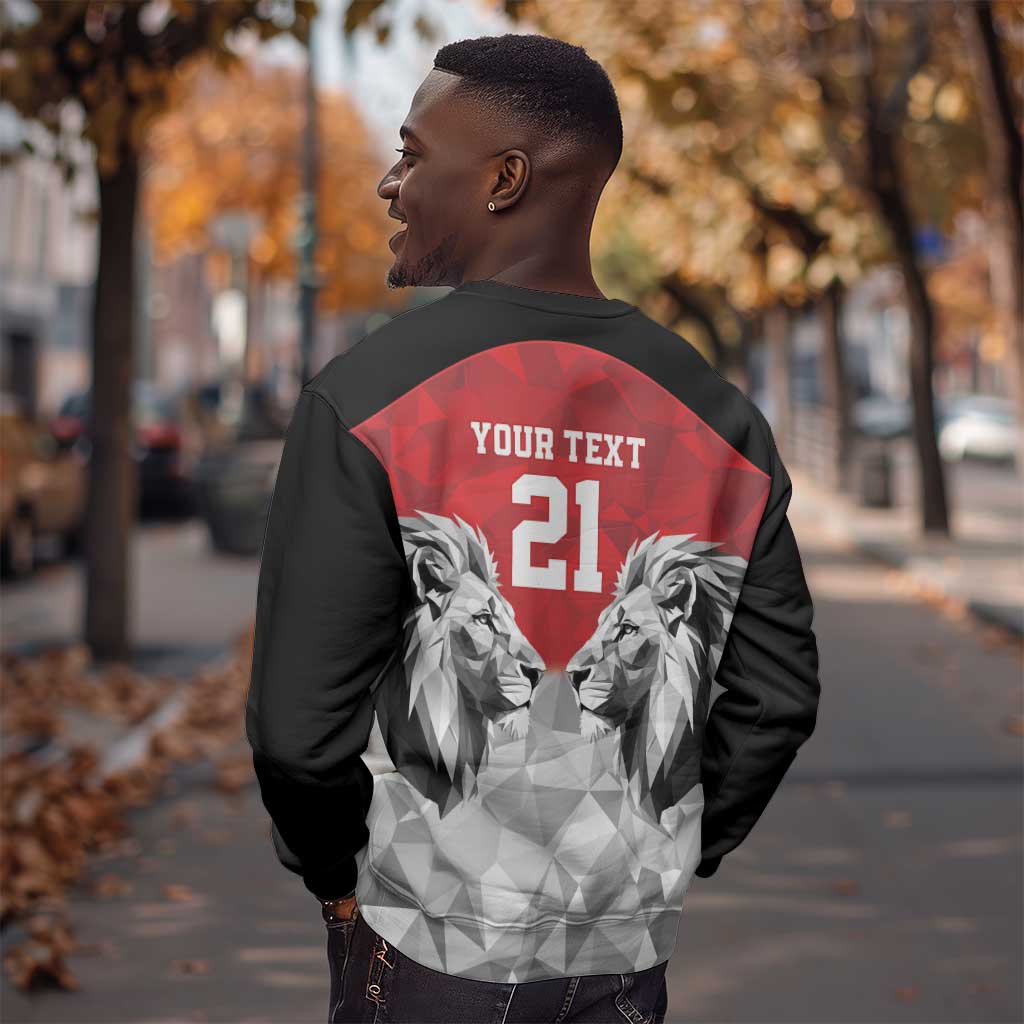 Custom Rugby Africa Kenya Sweatshirt Red Kenyan 22-23 Motif - African Pride