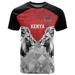 Custom Rugby Africa Kenya T shirt Red Kenyan 22-23 Motif - African Pride