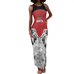 Custom Rugby Africa Kenya Tank Maxi Dress Red Kenyan 22-23 Motif - African Pride