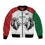 Custom Rugby Africa Kenya Bomber Jacket White Kenyan 22-23 Motif - African Pride