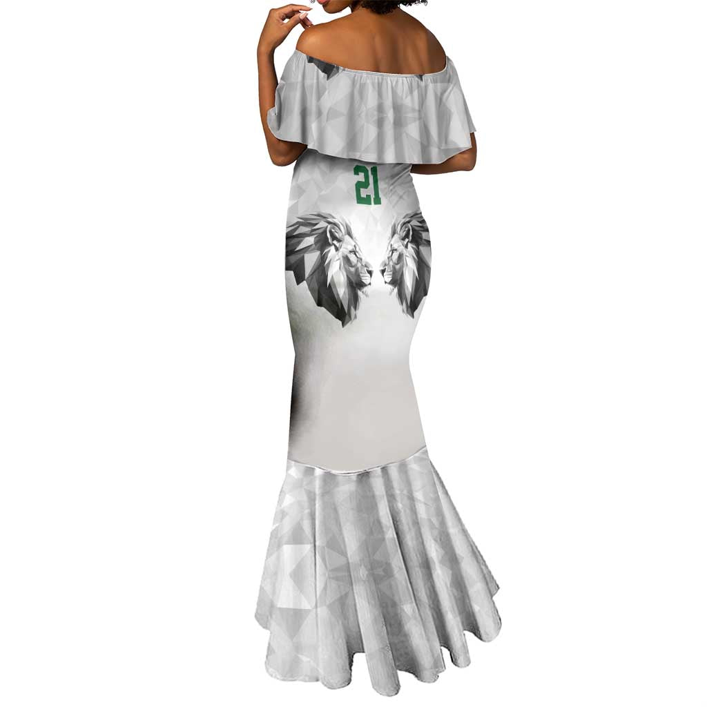 Custom Rugby Africa Kenya Mermaid Dress White Kenyan 22-23 Motif - African Pride